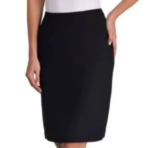 Nygard Collection Black Pencil Skirt, Slit in the Back, Lined, Size 16, NWT